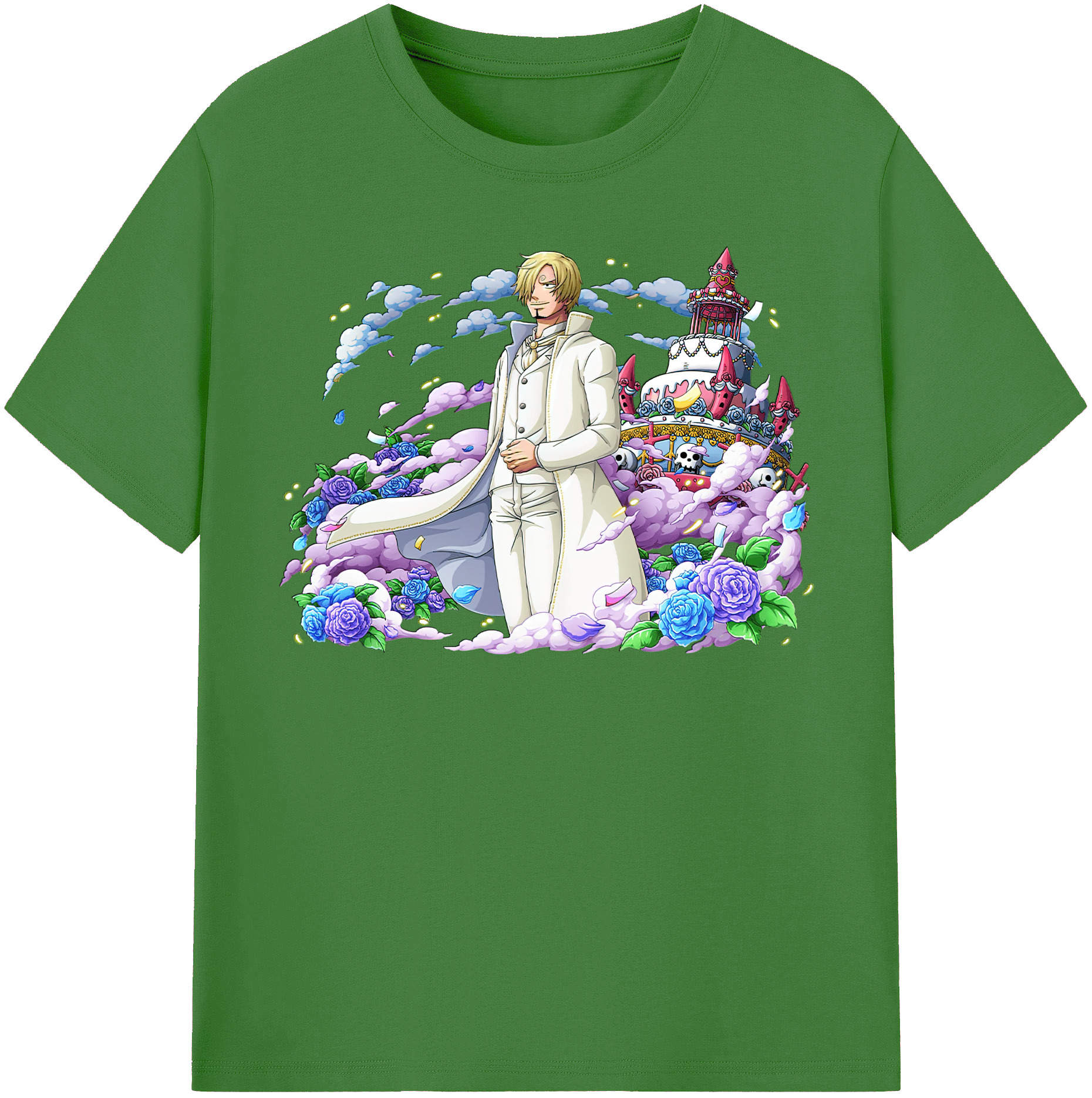 （画像用） ワンピース サンジ ONE PIECE Sanji レディースカジュアルプリントTシャツ（綿100％）